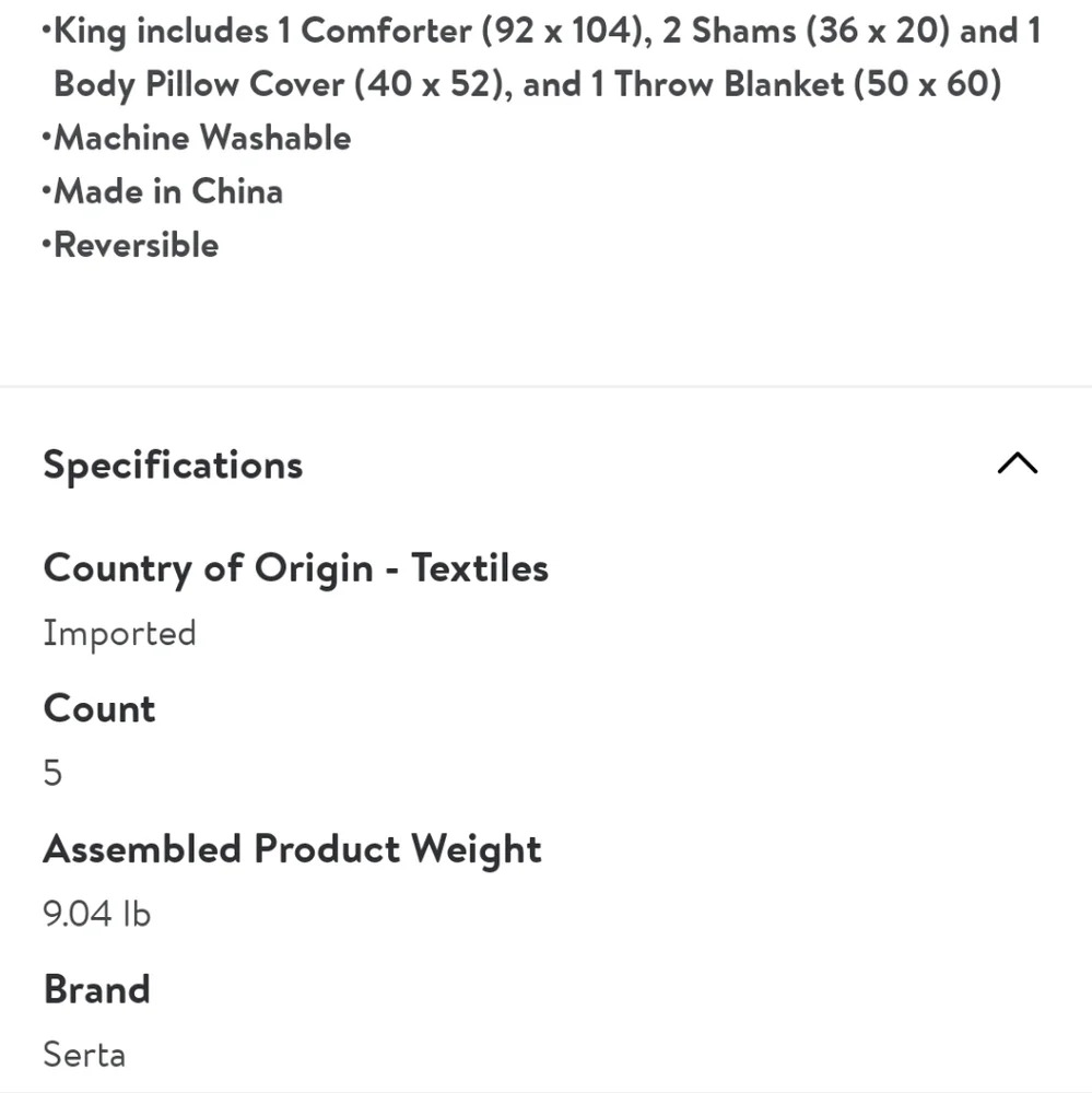 Serta 5 pc Bedding - Picture 4 of 4